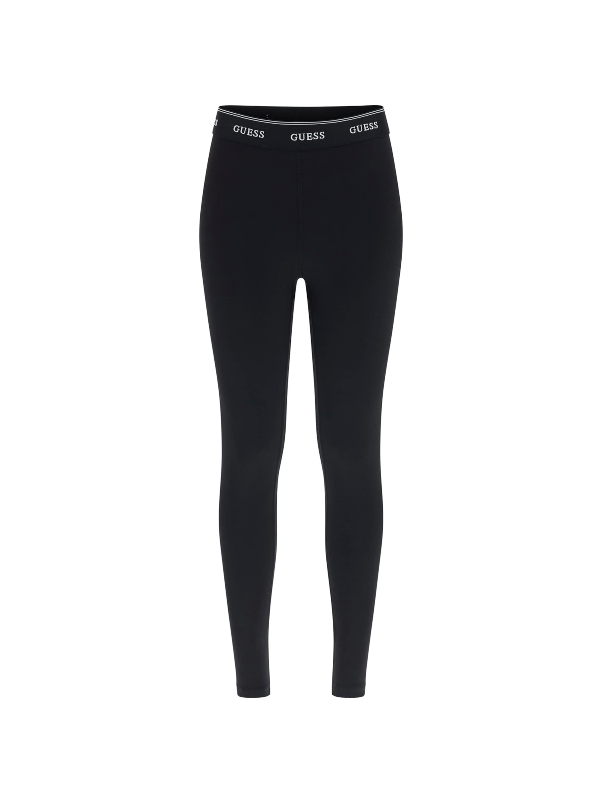 Skinny Leggings 'ALBA' de la GUESS pe negru: față