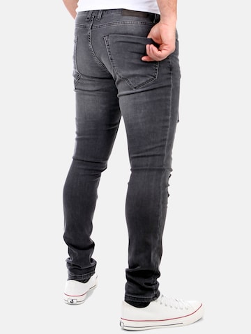 Reslad Slimfit Jeans 'Jeans Destroyed Stretch Denim' in Schwarz