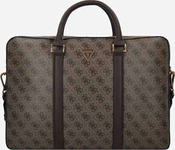 Borsa portadocumenti 'Milano' di GUESS in marrone: frontale