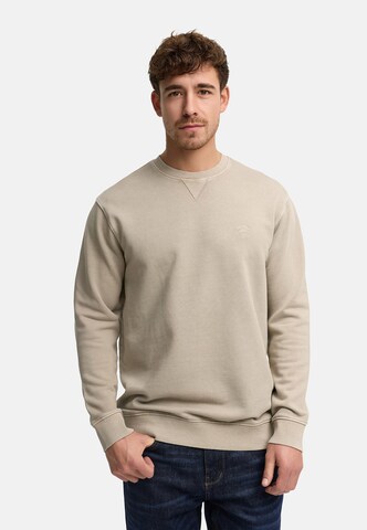 INDICODE JEANS Sports sweatshirt 'INElimah' in Beige: front