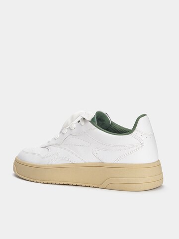 Pull&Bear Låg sneaker i vit