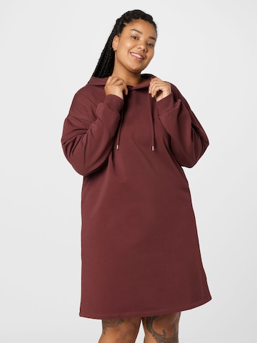 ABOUT YOU Curvy Kleid 'Aurelia' (GOTS) in Braun: predná strana