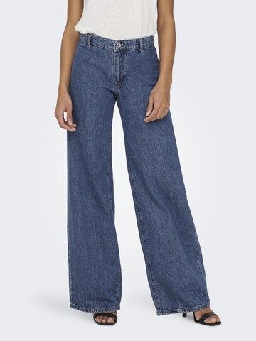 Wide Leg Jean 'KANE' ONLY en bleu : devant