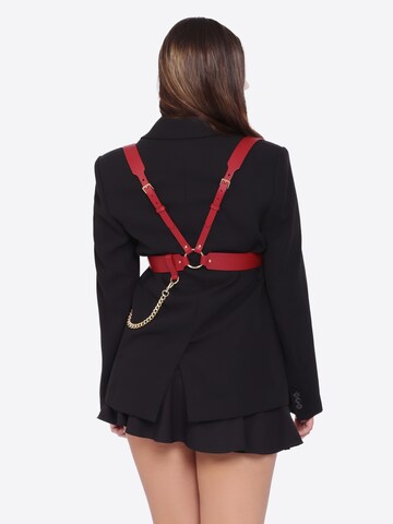 Haute Cuir Riem 'Tara Chain Harness' in Rood