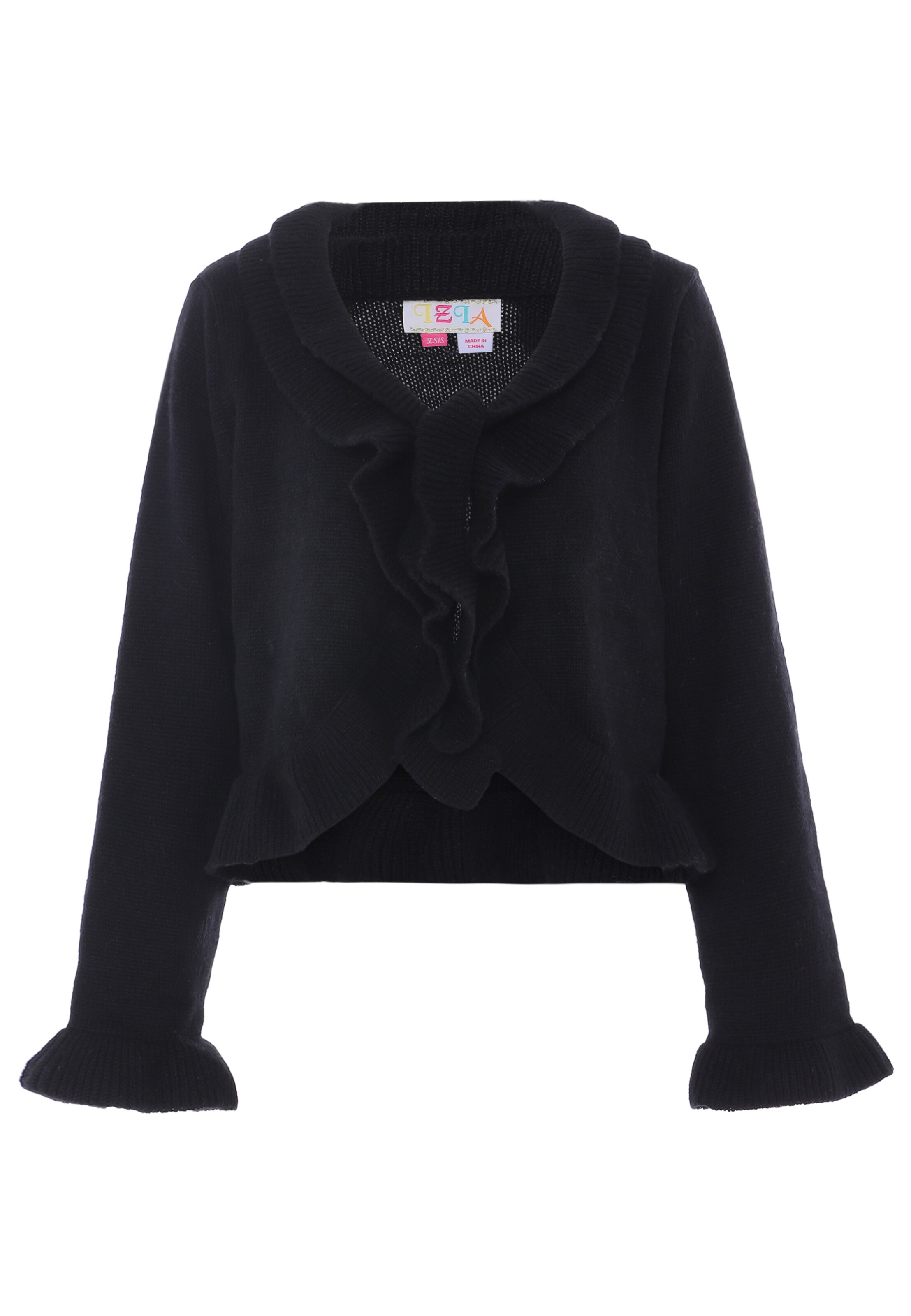 IZIA Cardigan i sort: forside