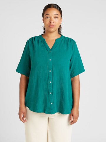 ONLY Carmakoma Blouse 'CARTHYRA' in Groen: voorkant