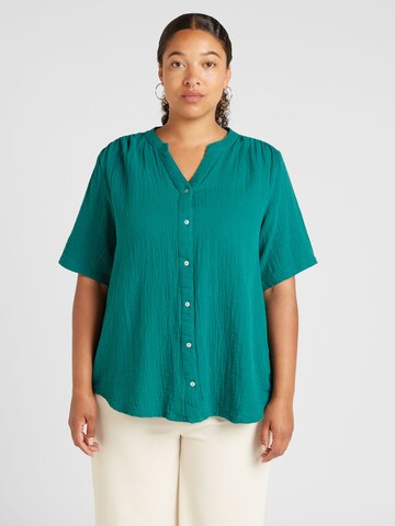 Camicia da donna 'CARThyra' di ONLY Carmakoma in verde: frontale