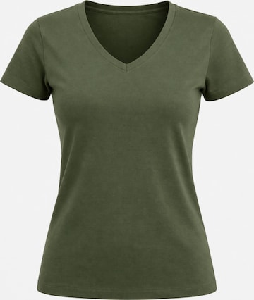 LEAFLETIC Shirt 'Leafletic Women’s Short Sleeve V-Neck T-shirt' in Groen: voorkant