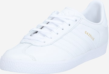 Baskets 'Gazelle' ADIDAS ORIGINALS en blanc : devant