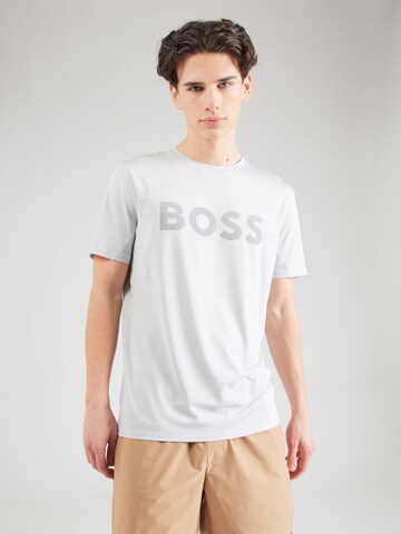 T-Shirt fonctionnel BOSS en gris : devant