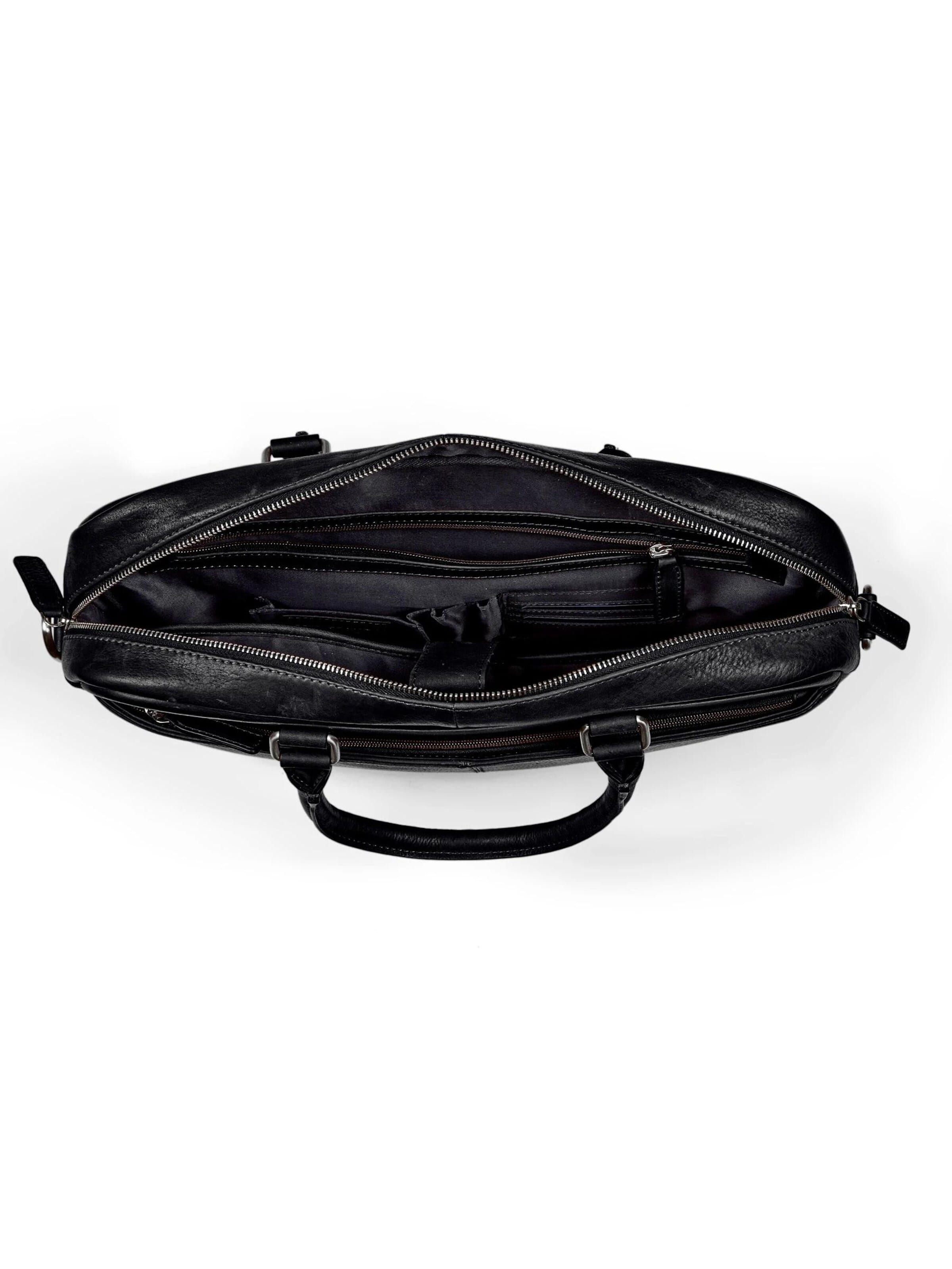 Howard London Aktenkoffer 'Howard Carter Bag Black' in Zwart