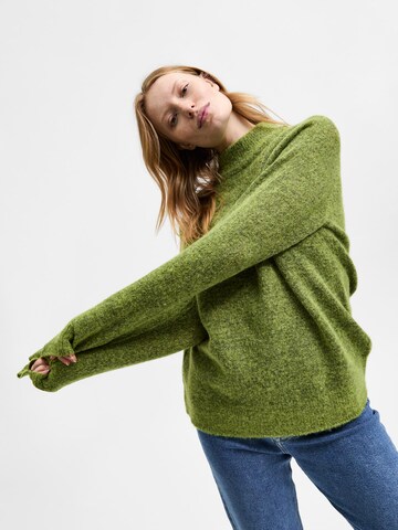 Pull-over 'Lulu' SELECTED FEMME en vert