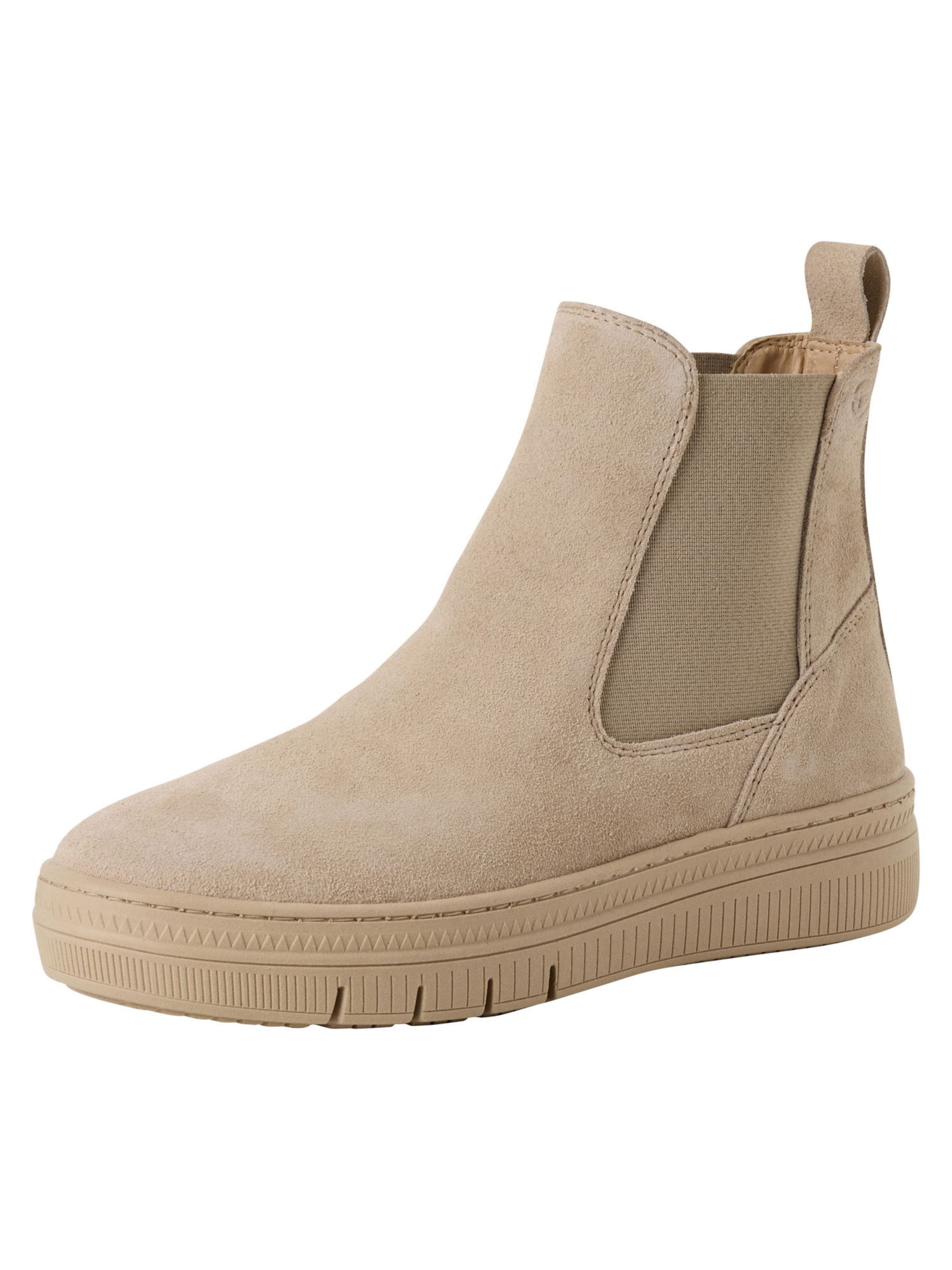 Tamaris Chelsea boots in Beige: voorkant