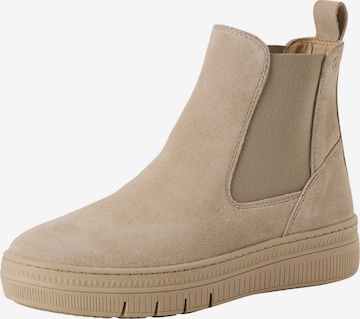 Tamaris Chelsea boots in Beige: front