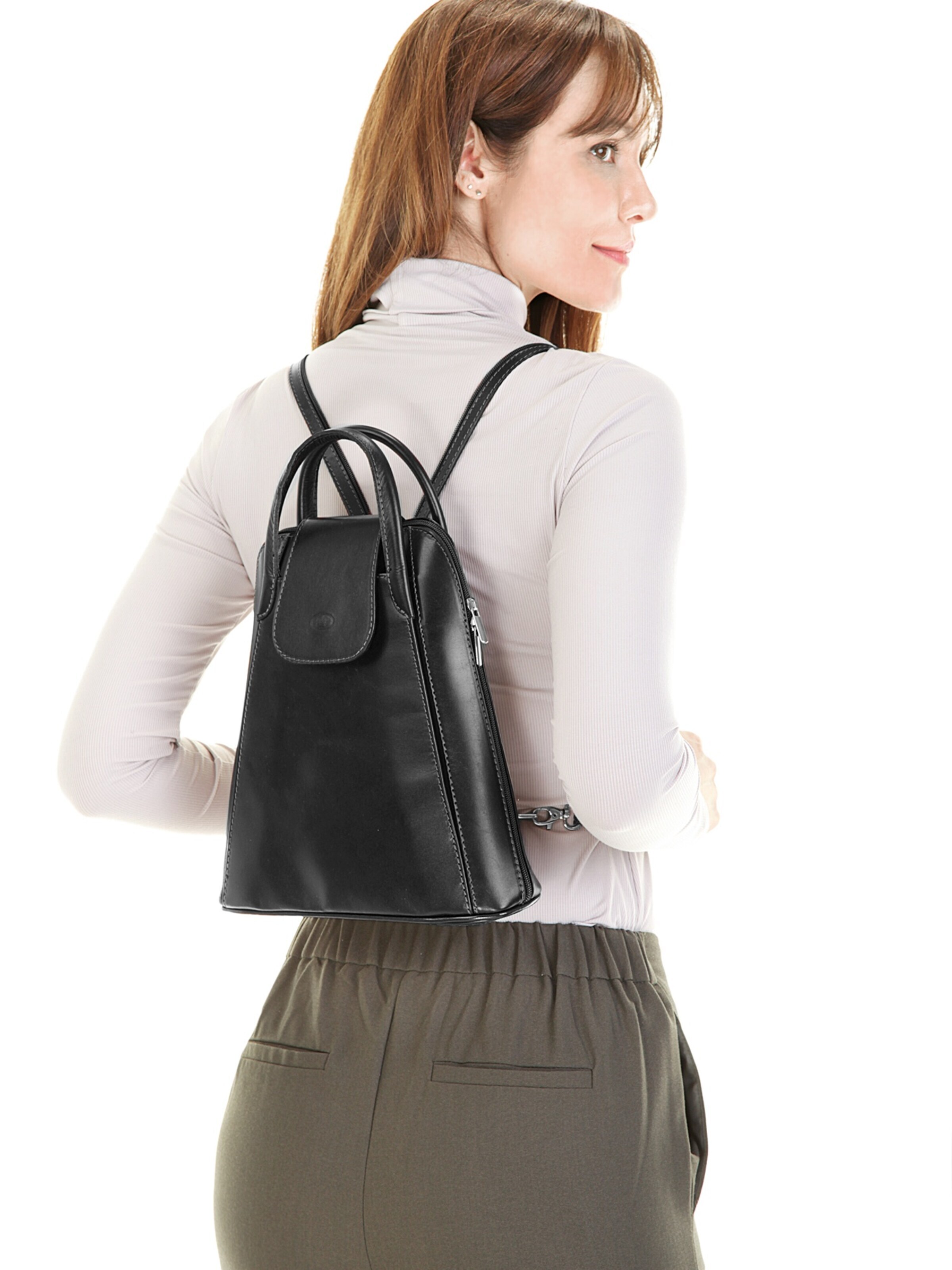 Sac à dos 'FATA BUONA' piké en noir : devant