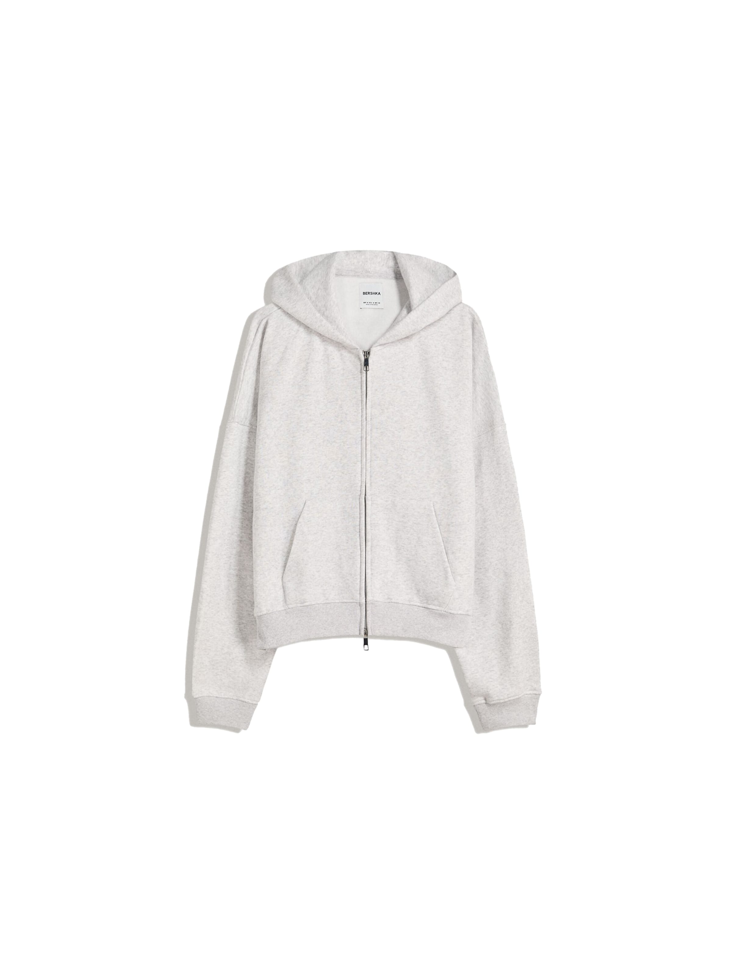 BershkaGornji dio trenirke - siva boja: prednji dio