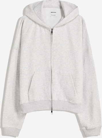 Bershka Sweatjacke in Grau: Vorderseite