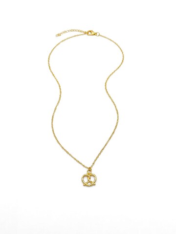 Nemomatheo Kette 'Pretzel Love – Zarte Charm-Kette mit Brezel-Anhänger'‌‌‌‌‌‌ in Gold: Vorderseite
