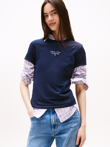 Tommy Jeans T-Shirt 'ESS' in Blau: Vorderseite
