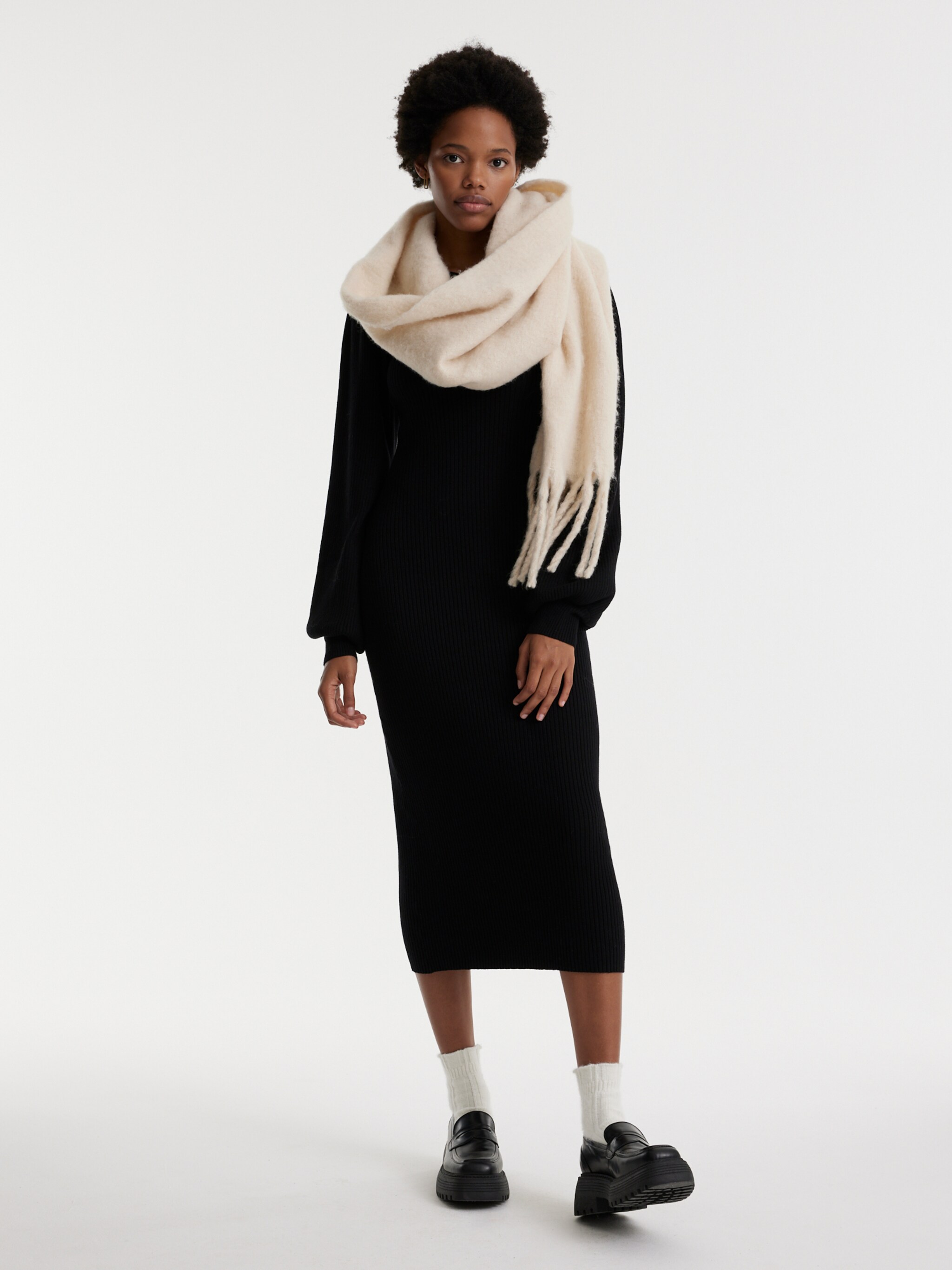 EDITED Producten Gebreide jurk 'Jeanne' Zwart