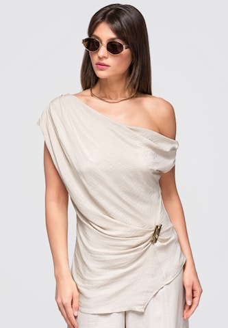 Ombre Bluse in Beige