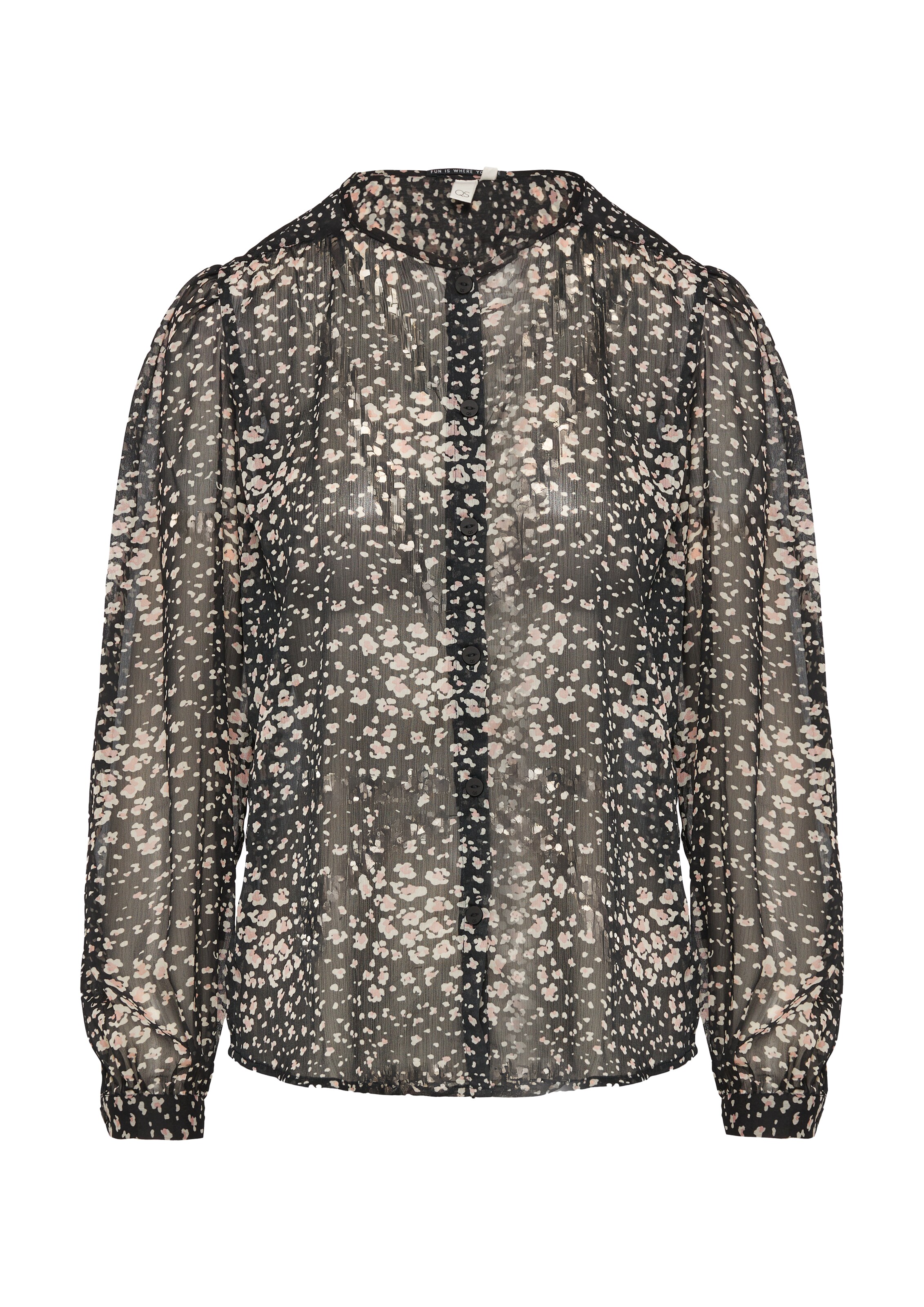 Chemisier QS en noir : devant