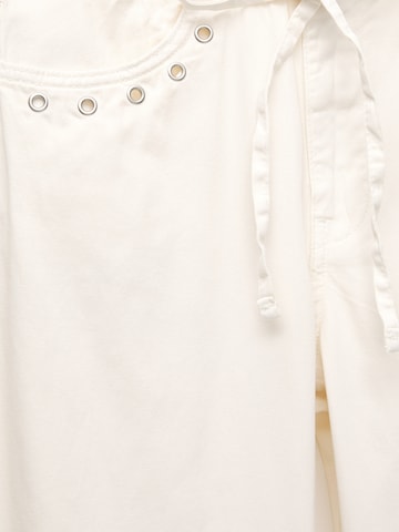 Pull&Bear Wide leg Jeans in White