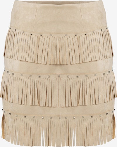 Sijonas ' Fringed Skirt ' iš Influencer, spalva – smėlio spalva, Prekių apžvalga