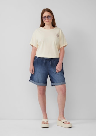 QS Wide Leg Jeans in Blau: Vorderseite