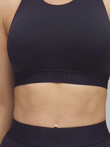 DRILLS Apparel High neck Sports bra in Black