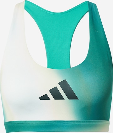 Bustieră Sutien sport 'Powerimpact Medium-Support' de la ADIDAS PERFORMANCE pe verde: față