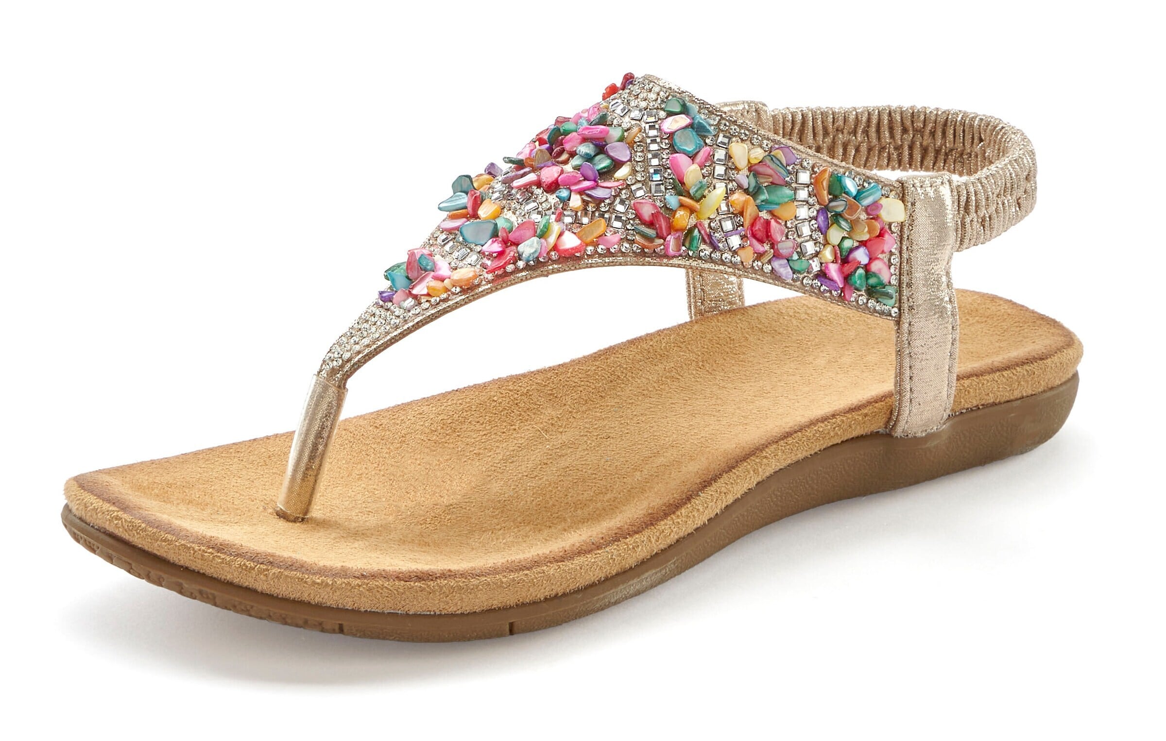 VIVANCE - Sandalias de dedo en oro: frente