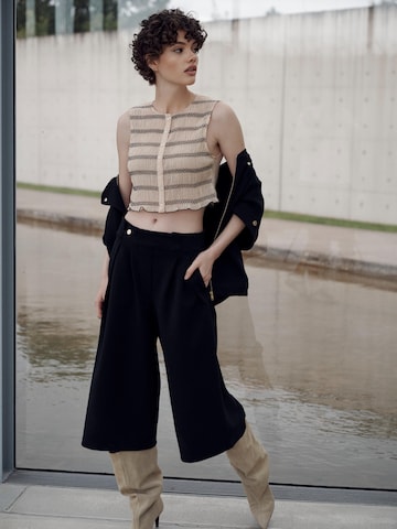 Wide Leg Pantalon 'ELEVATE_ Elsa Culotte' I want the moon en noir