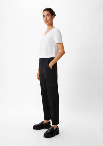 comma casual identity Regular Cargo trousers in Black: front