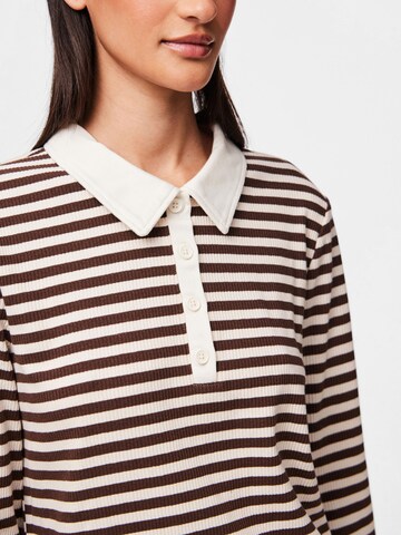 PIECES Shirt 'PCDonna' in Brown