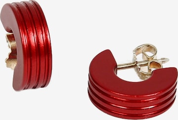 Boucles d'oreilles DeMarie en rouge : devant