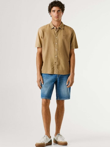 Coupe regular Chemise 'PERCY' Pepe Jeans en beige