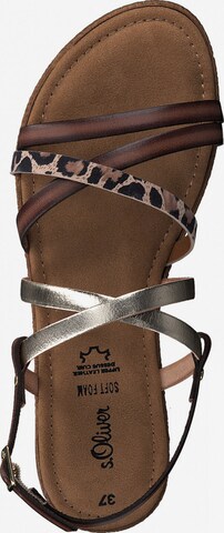 s.Oliver Strap Sandals in Brown