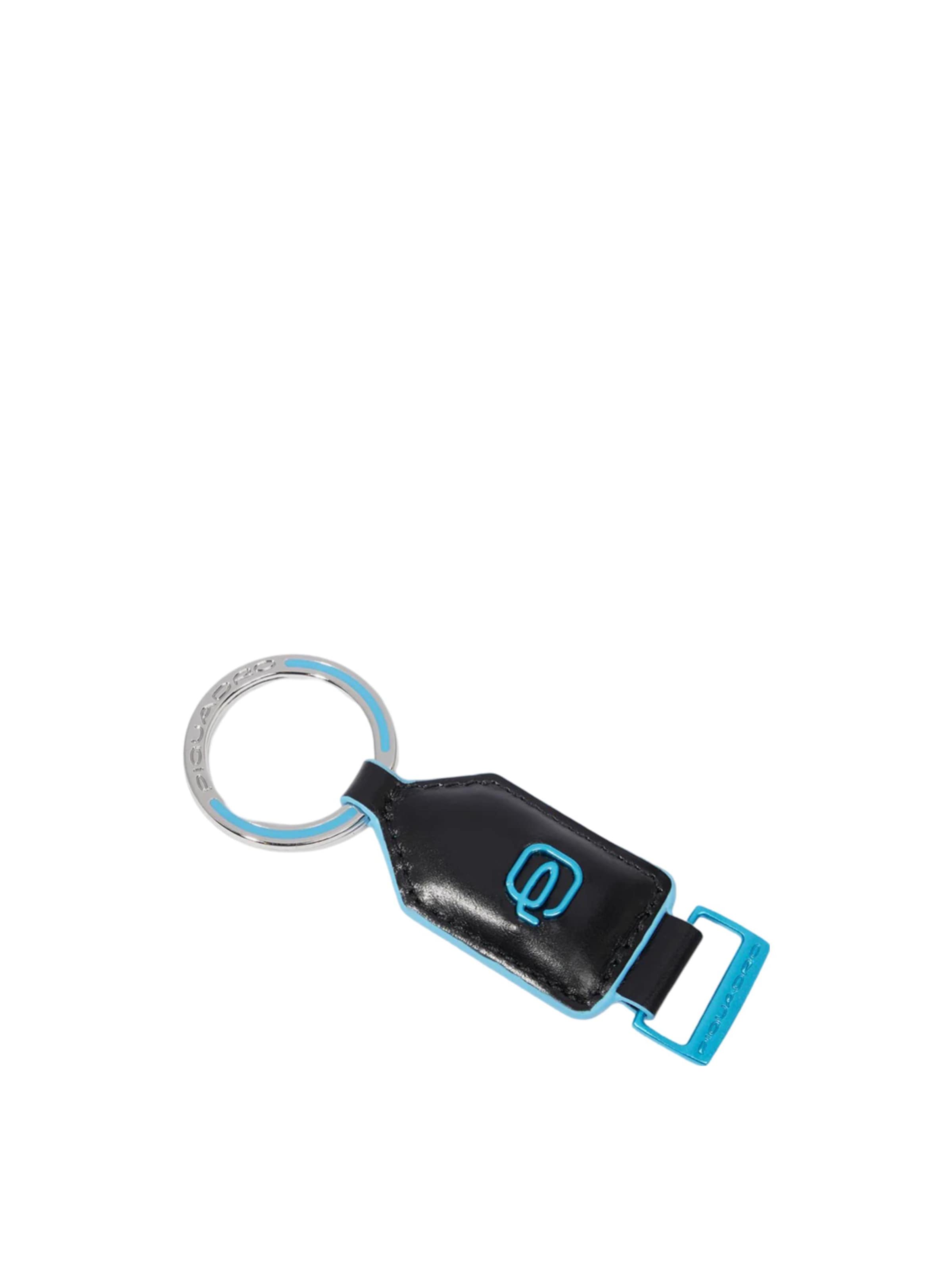 Piquadro Key Ring in Black: front