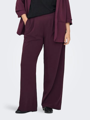 ONLY Carmakoma Wide Leg Hose in Rot: Vorderseite