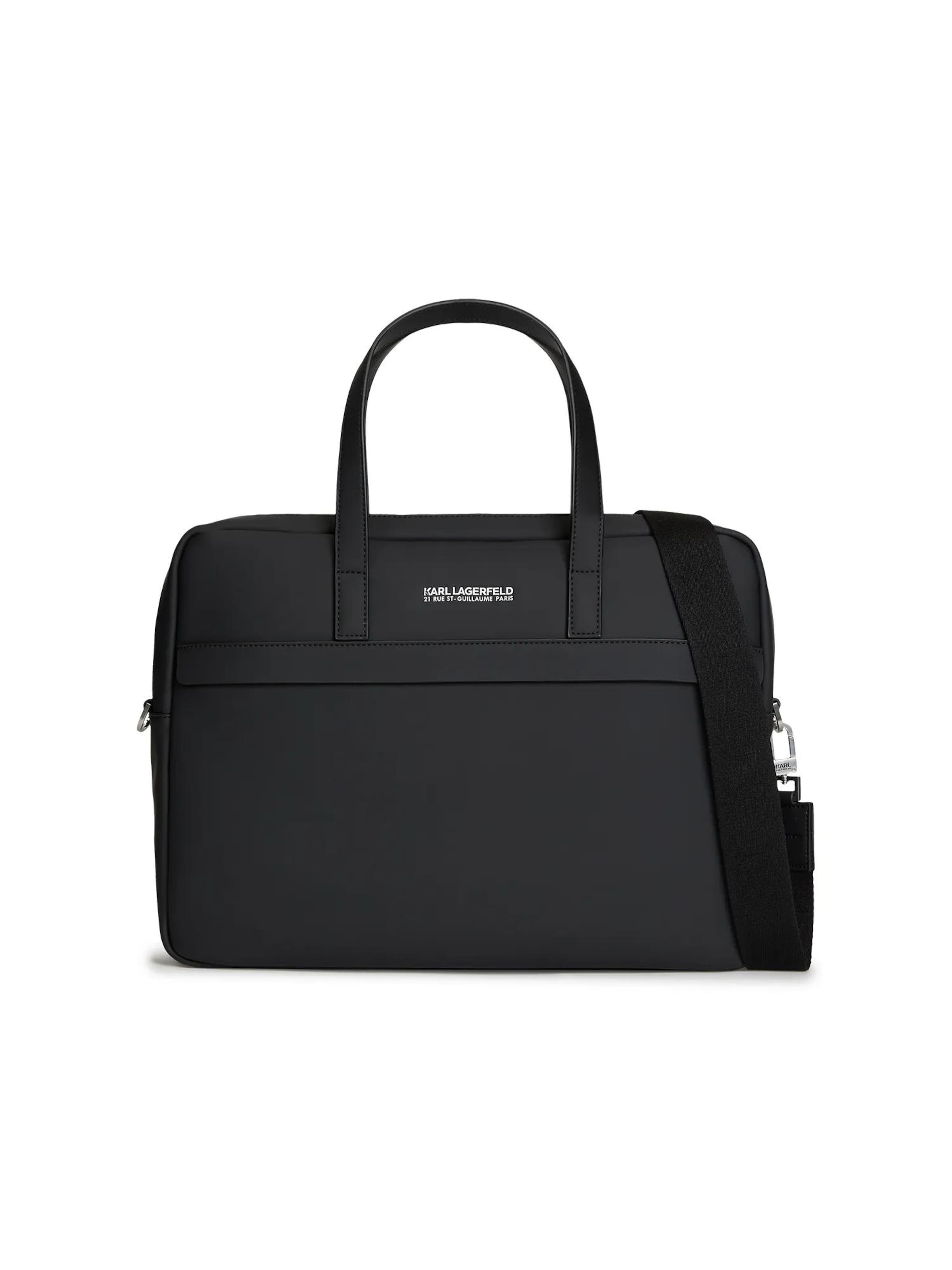 Karl Lagerfeld Document bag 'Rue St-Guillaume' in Black: front