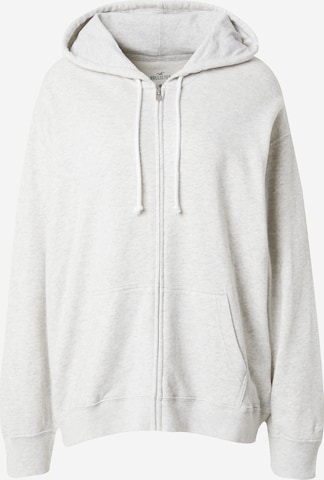 HOLLISTER - Sudadera con cremallera en gris: frente