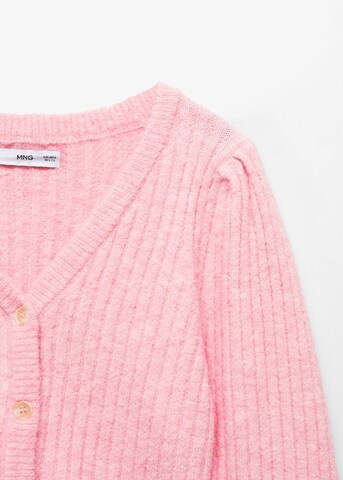 Geacă tricotată 'Pomme' de la MANGO pe roz