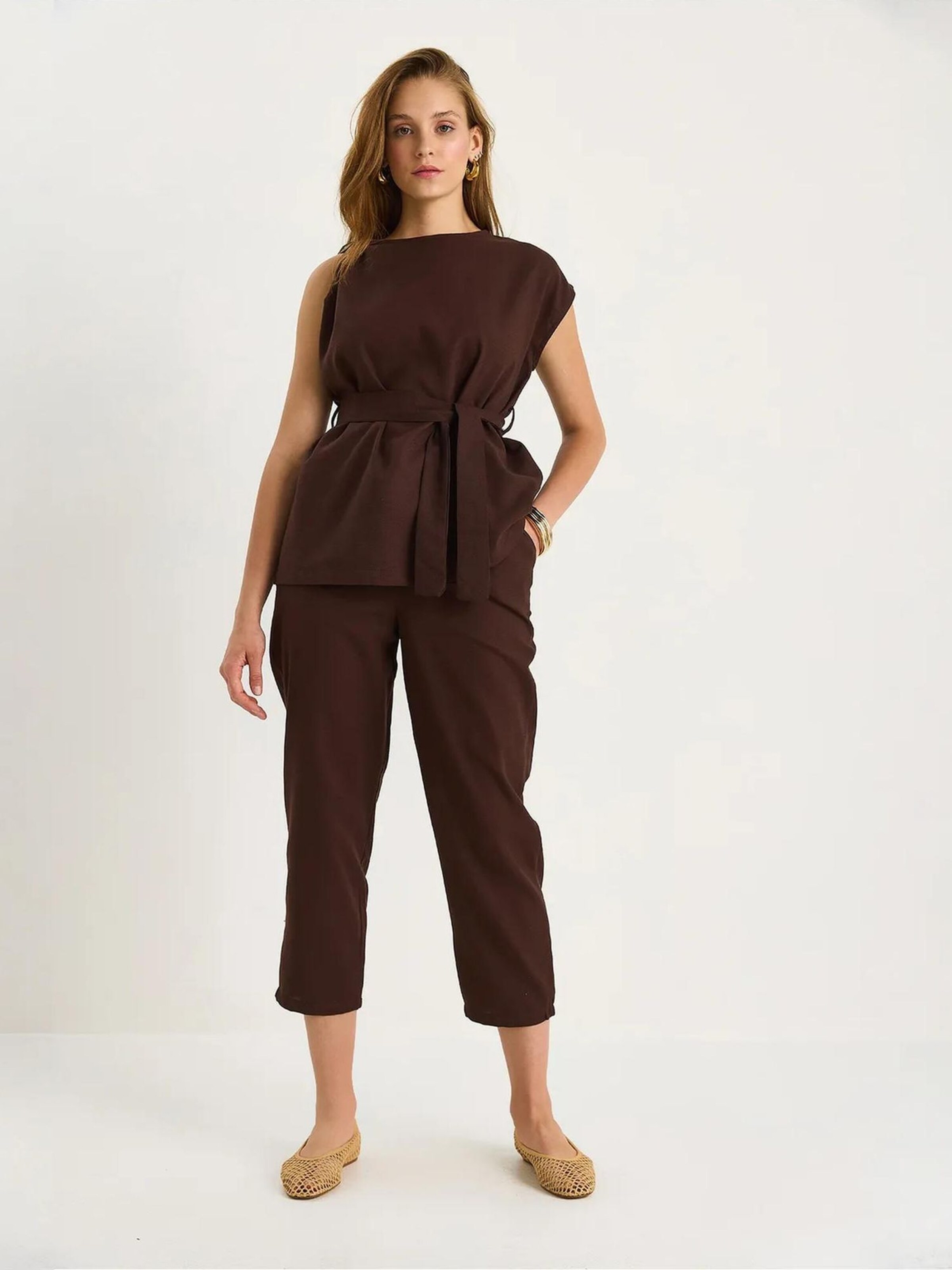Bianco Lucci Broekpak in Bruin