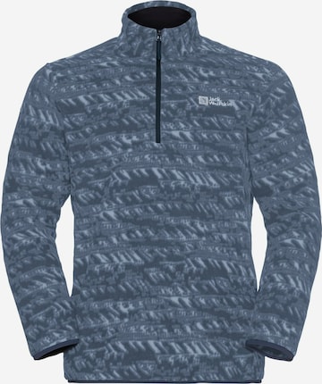 JACK WOLFSKIN Athletic Fleece Jacket in Blue: front