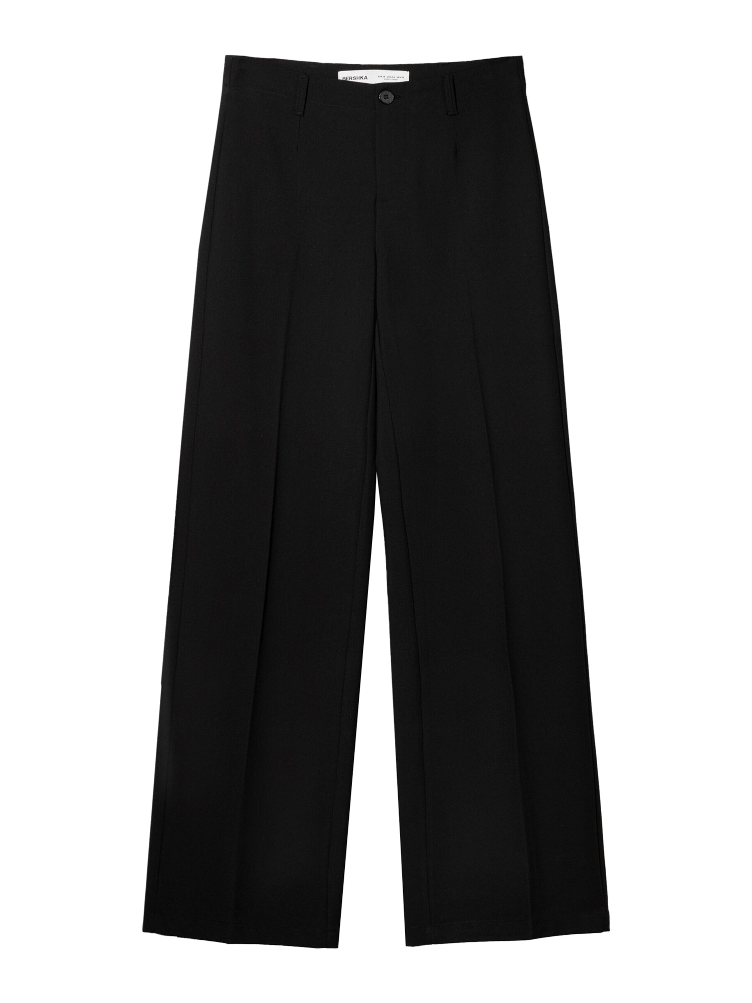 fekete Bershka Élére vasalt nadrágok, Termék nézet