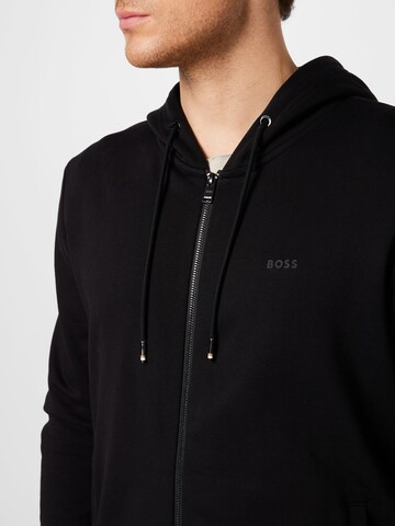 BOSS Sweatjacke 'Seeger' in Schwarz