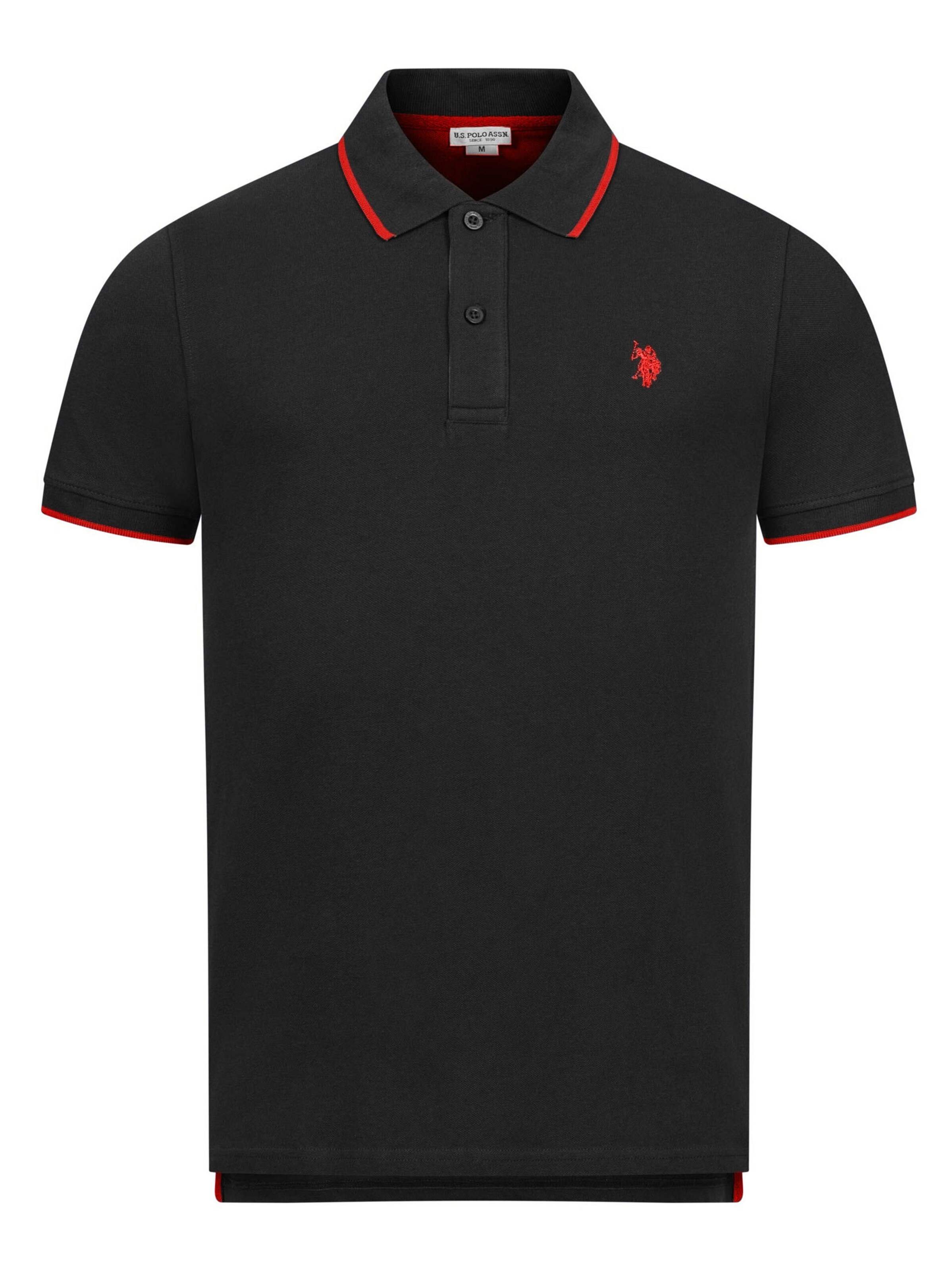 U.S. POLO ASSN. Poloshirt in Schwarz: Vorderseite