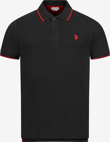 U.S. POLO ASSN. Poloshirt in Schwarz: Vorderseite