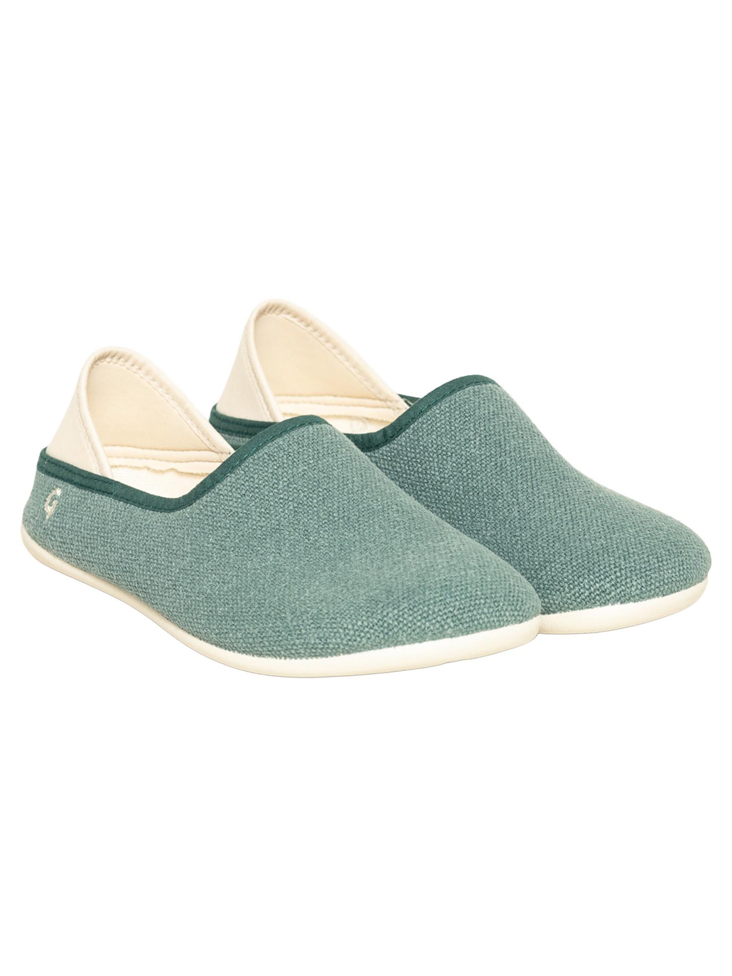Gottstein Slipper 'Linen Slip-On' in Green